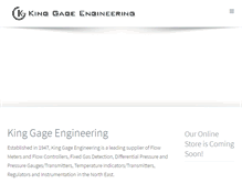 Tablet Screenshot of kinggageengineering.com